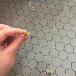 Rainbow Necklace and Ring